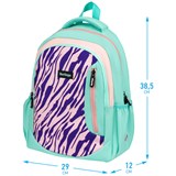 ! РАСПРОДАЖА Рюкзак Berlingo Boom "Animal pattern mint" (RU08033) 38,5*29*12см, 2 отд., 3 карм., анат. спинка