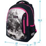 ! РАСПРОДАЖА Рюкзак Berlingo Boom "Black-pink style" (RU08034-1) 38,5*29*12см, 2 отд., 3 карм., анат. спинка