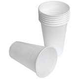 Одноразовые стаканы белые 0,2л, комплект 100шт., пластик. (VEGA, 321673)