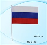 Флаг Российской Федерации 60*40см, с флагштоком (MC-3788)