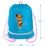 ! РАСПРОДАЖА Сумка для обуви с карманом Berlingo "Little foxy" 51*40см (MS1052) расшир. дно, светоотр. эл-ты