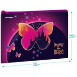 ! РАСПРОДАЖА Папка для тетрадей текстильная А4, молния сверху Berlingo "Magic butterfly" (FB07132A4) полиэстер
