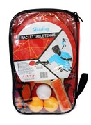 Набор для наст. тенниса: 2 ракетки + 3 шарика + сетка, в сумке (RKJ-45) толщина ракетки 8мм