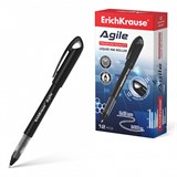 Ручка роллер ErichKrause "Agile" (55878) черная, 0.5мм, одноразовая