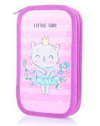 ! РАСПРОДАЖА Пенал 2 отд., большой 190*105мм, тканевый торец "Kitten Princess" (ПО-090)