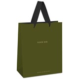 ! РАСПРОДАЖА Пакет подарочный MESHU 11х14х6,5см (MS_45678) "Olive tone" фольга, выб. лак, матовая лам.