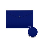 Папка с кнопкой A4 ErichKrause "Diamond Total Blue" синяя, полупрозрачная (54878) 180 мкм