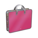 ! РАСПРОДАЖА Папка на молнии с ручками А4 ErichKrause "Glossy Bubble Gum" 333*268*90мм, розовая (54999) пластик