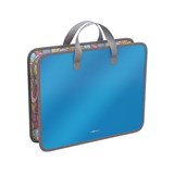 ! РАСПРОДАЖА Папка на молнии с ручками А4 ErichKrause "Glossy Bubble Gum" 333*268*90мм, голубая (55000) пластик
