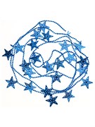 Бусы новогодние "Яркие звезды" 2,7м, синие (НУ-6746)