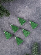 Набор украшений на прищепке "Зеленые ёлочки" 6шт. 3.5см (НУ-5345)