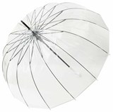 Зонт D=122см "Прозрачный" (RD-4290) окантовка, ручка и чехол - белые
