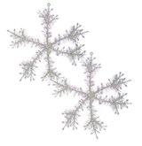 Подвеска "Снежинка" 15см 2шт. (YW-803) в пакете