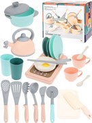 Набор посуды "Завтрак" на батар., в коробке 21,5*17,5*13см (2107603) свет, звук
