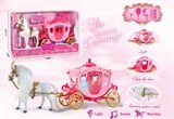 Игровой набор "Карета принцессы" розовая, с лошадкой (2077799) на батар., свет, звук, лошадка ходит, в коробке