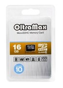 Карта памяти Micro-SDHC  16Гб "OltraMax" Class10, б ез адаптера