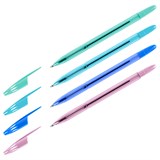 Ручка шар. СТАММ "555" (РШ-30410) синяя, 0,7мм, пастельный корпус
