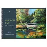 ! РАСПРОДАЖА Альбом для рисования Greenwich Line 48л. на спирали "Landscape on canvas" 160г/м2 (PS40c-47381) обложка картон, матовая лам., перфорация на отрыв, жесткая подложка