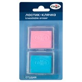 ! РАСПРОДАЖА Набор ластиков ГАММА "клячка" 2шт. "Студия" цвет в ассорт. (260722_05) 40*35*10мм, для художественного творчества