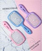 Расческа массаж. "Rama Rose" (8586LK) 20см, силиконовая с отверстиями