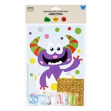 Фреска - картина из песка с цветной фольгой "Монстрик" с раскраской (ФП_47858, ТРИ СОВЫ)