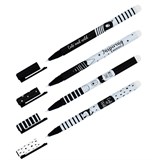 Ручка гелевая MESHU "Black&white" стираемая, 0.5мм синяя (MS_54063) корпус soft-touch, ассорти