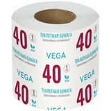 Бумага туалетная "VEGA" 40м серая, на втулке (339241)