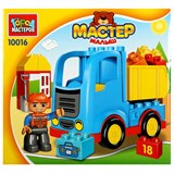 ! РАСПРОДАЖА Конструктор "Мастер. Самосвал" 18 эл., крупные детали (10016-GK, 353047) в коробке 21*19*9см