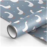 ! РАСПРОДАЖА Бумага для упаковки подарков MESHU 70*100см. "Гуси" (MS_53471) 80г/м