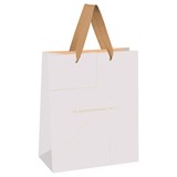 ! РАСПРОДАЖА Пакет подарочный MESHU 18х23х10см (MS_51885) "Monocolor. White" фольга, матовая лам.
