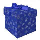 ! РАСПРОДАЖА Коробка подарочная складная MESHU "Snowflakes", (15*15*15см), с лентой, отд.фольгой (MS_54186)