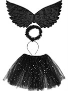 Костюм "Ангел ночи": юбка, крылья, ободок (КРК-7304)