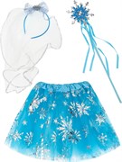 Костюм "Снежная фея": юбка, палочка, ободок (КРК-7291) голубой