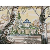 ! РАСПРОДАЖА Алмазная мозаика 40*50см "Собор" 28цв. (АМП4050_52983, "ТРИ СОВЫ") полное заполнение, с подрамником