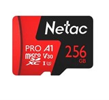 Карта памяти Micro-SDXC 256Гб "Netac P500 Extreme Pro" Class10 UHS-I A1 V30 (100 MB/s) без адаптера