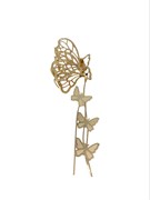 Заколка-краб металл. "Бабочка" с подвеской (TR-1486) золотистая