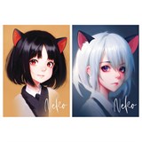 ! РАСПРОДАЖА Блокнот А5 80л. на склейке "Neko" ("MESHU", MS_54401) матовая ламинация, тиснение фольгой