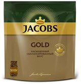Кофе растворимый JACOBS "Gold" 500г, мягкая упаковка
