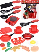 Набор посуды и продуктов с плитой на батар., в пакете 26*38см (2169791)