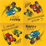 ! РАСПРОДАЖА Салфетки "Тачки Монстры-Трак" 33*33см, 12шт. (6078966)