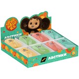 ! РАСПРОДАЖА Ластик Мульти-Пульти "Чебурашка" (ЧБ_55276) овальный, термопластичная резина, 60*28*12мм, ассорт.