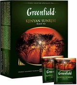 Чай GREENFIELD "Kenyan Sunrise", черный, 100 пакетиков по 2г. (0600-09)