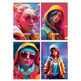 ! РАСПРОДАЖА Блокнот А5 60л. на гребне "Important girl" ("BG", Б5гр60 12772) твердая подложка