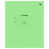 Тетрадь 12л. узкая линия, офсет (Т5ск12 57426, BG) зеленая обложка