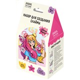 Набор для изготовления слаймов ТРИ СОВЫ "Slime party. Аниме" розовый, наполнение - орбизы и блестки, аромат "бабл гам" (555)