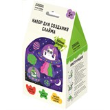 Набор для изготовления слаймов ТРИ СОВЫ "Slime party. Кото-пришельцы" зеленый, наполнение - блестки, светится в темноте, аромат "бабл гам" (558)