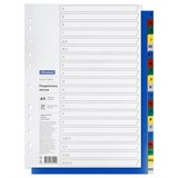 Разделители листов А4, 20шт., алфавитные А-Я, цветные (OfficeSpace, 366053) пластик