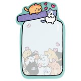 ! РАСПРОДАЖА Блок самоклеящийся фигурный MESHU "Cat`s pot" 40л. (MS_54254)