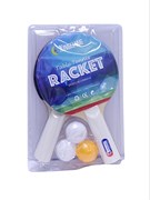 Набор для наст. тенниса: 2 ракетки + 3 шарика, в блистере (ABC) толщина ракетки 6мм