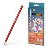 Карандаши ErichKrause Kids "Space Aninals" 12цв., пластиковые (61782) трехгранные